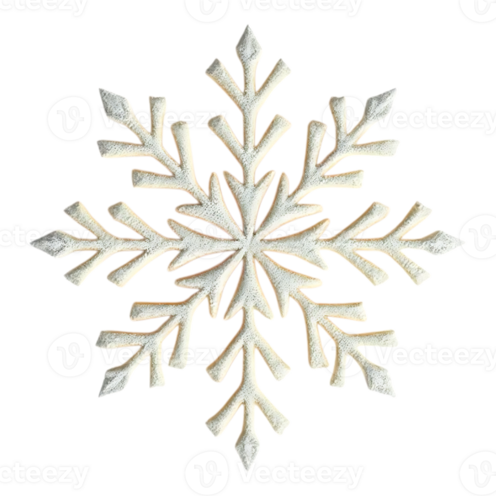 Detailed Snowflake on Transparent Background png