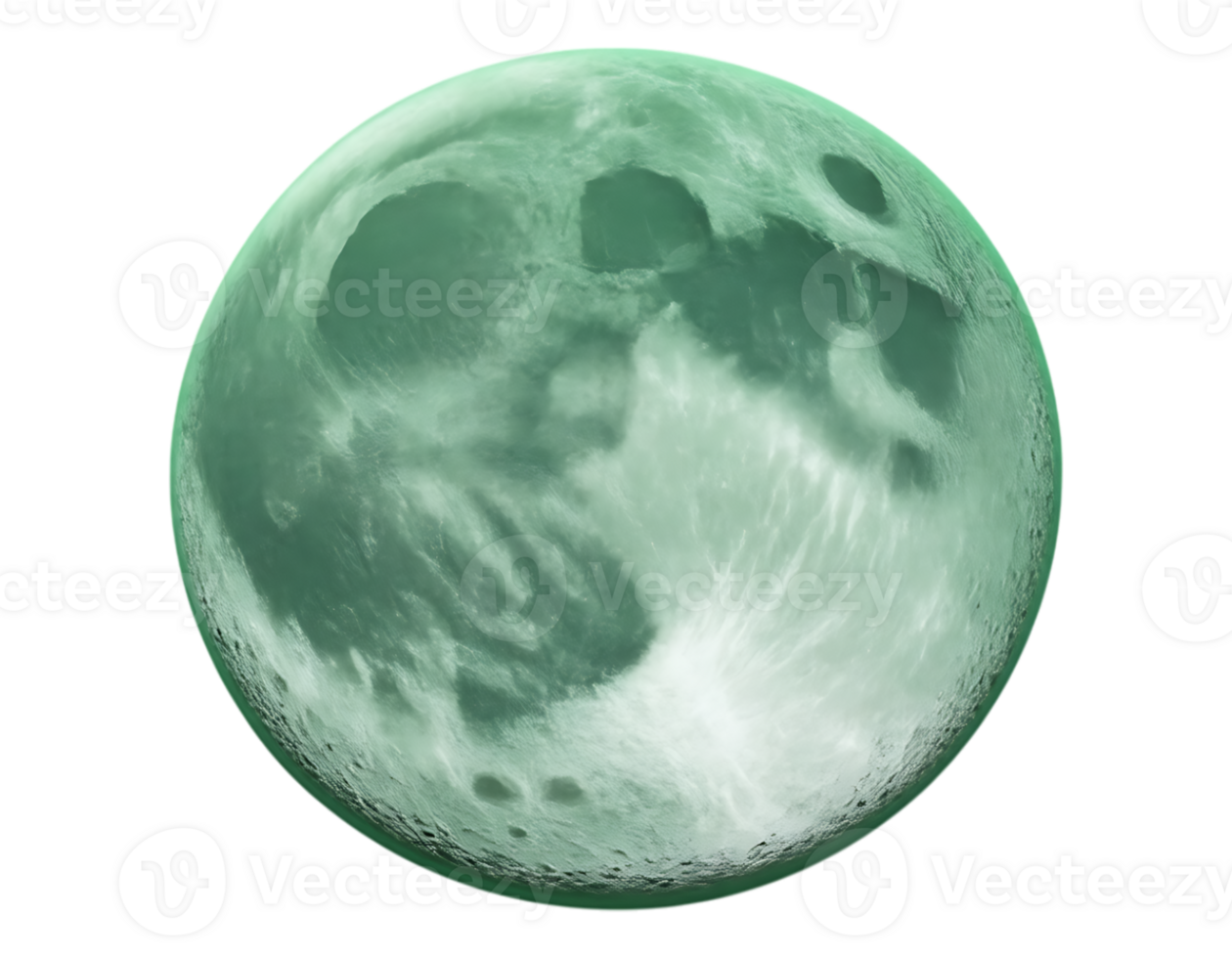Green Moon in Space png