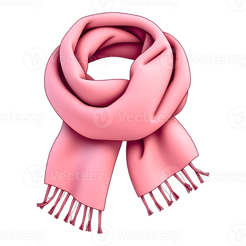 Elegant Pink Scarf with Fringe png