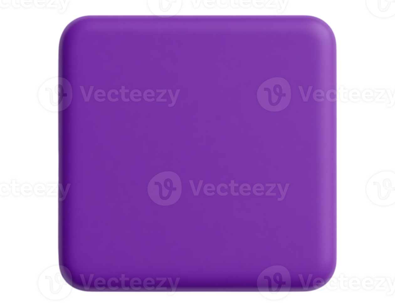 3D Rendered Purple Square with Rounded Corners png