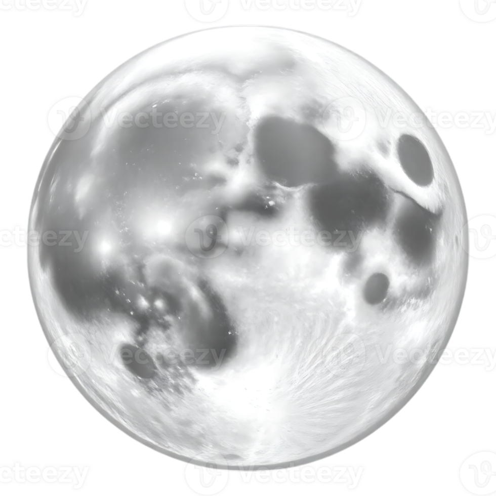 Realistic Render of the Moon with Surface Details png