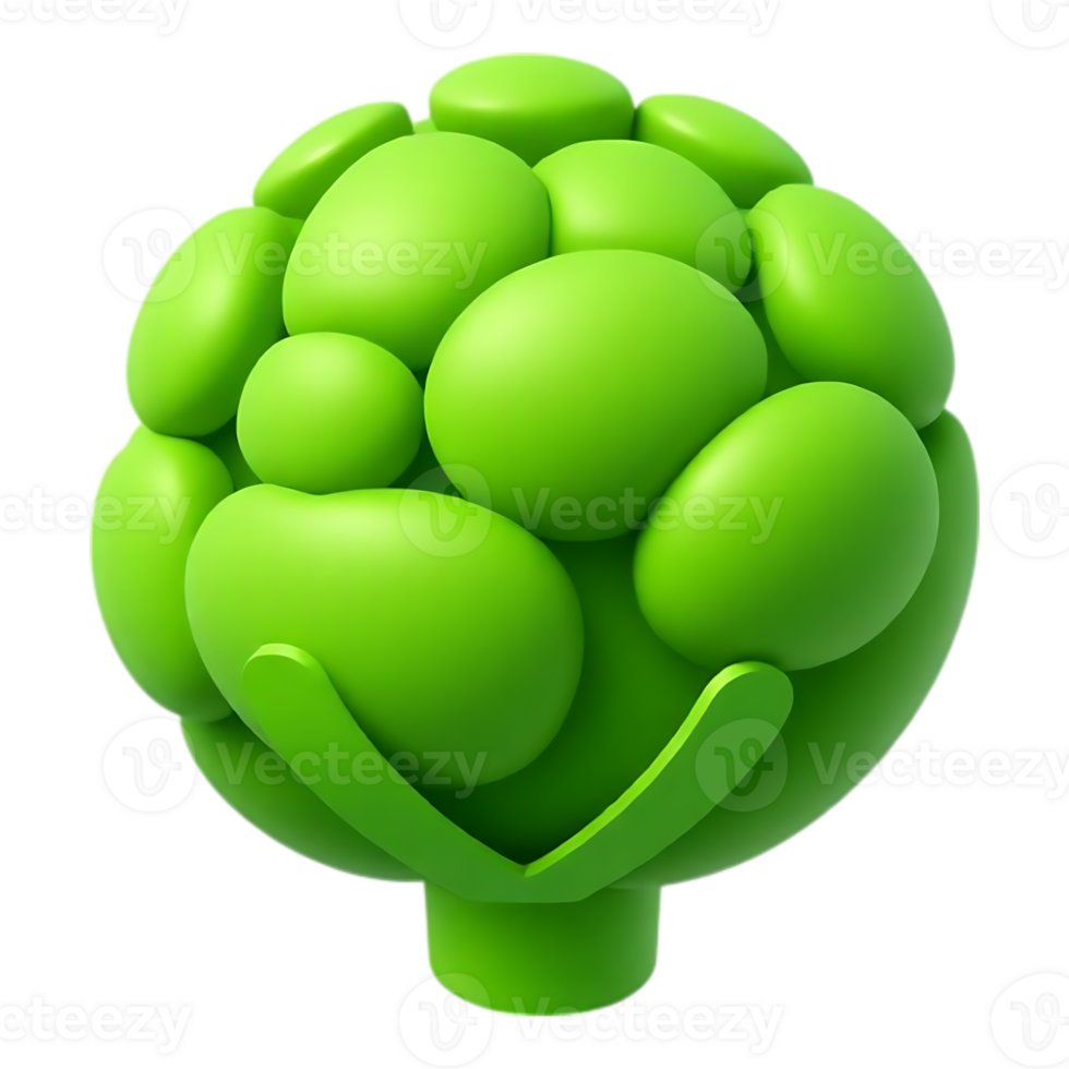 3D Render of a Fresh Green Artichoke png