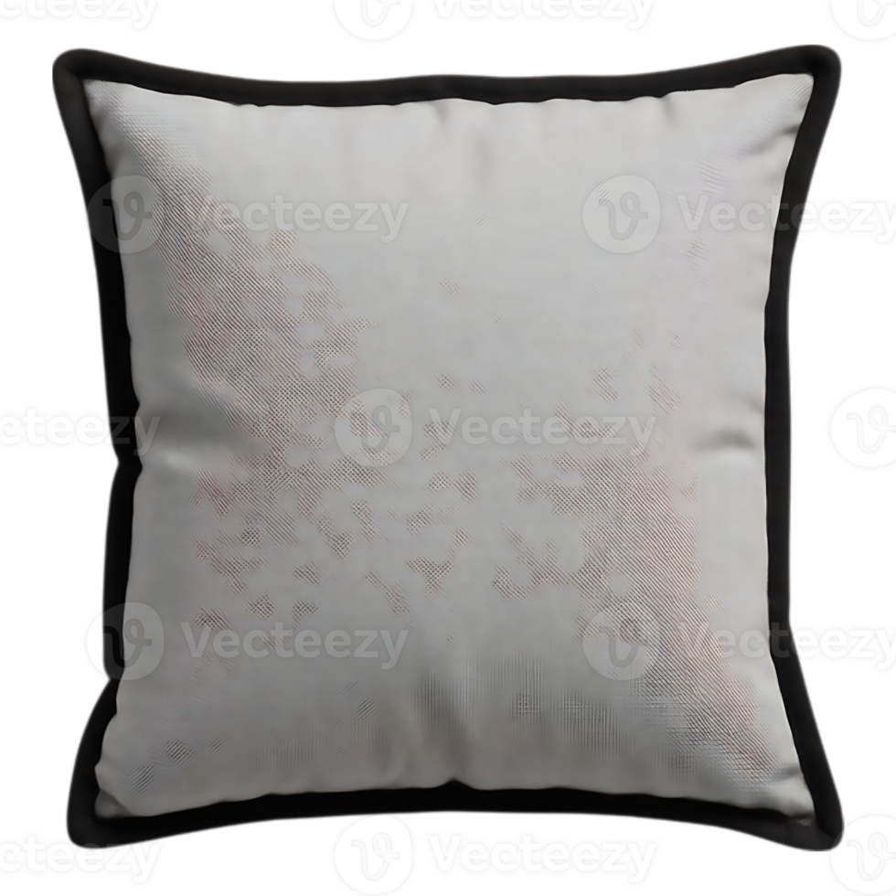Close-up of a Soft Square Pillow with Black Trim png