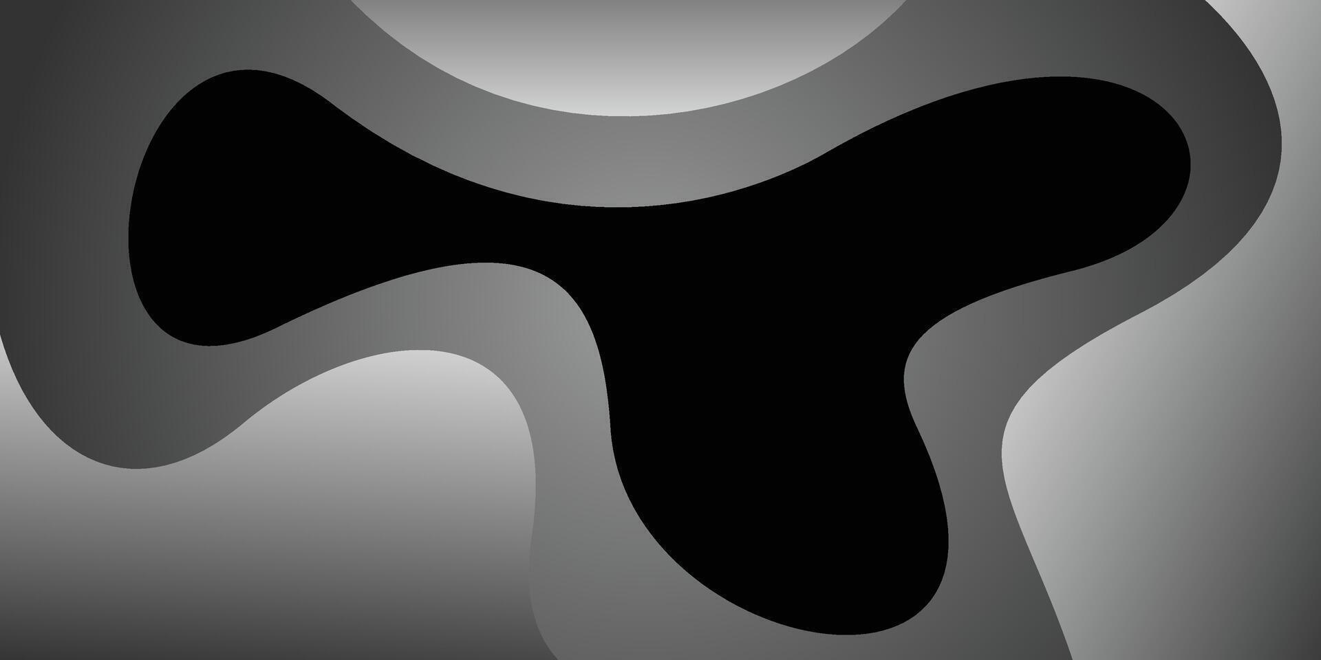 Modern wavy background black color vector