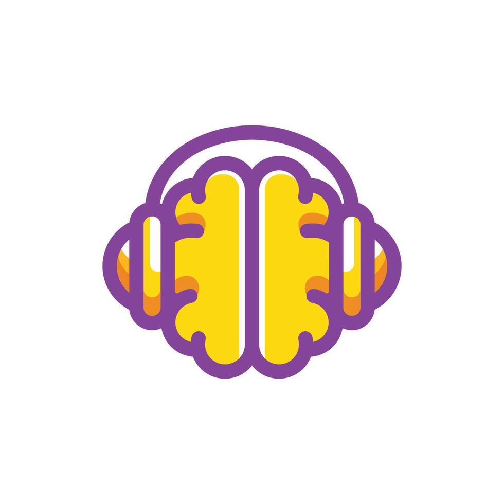 digital brain icon design vector