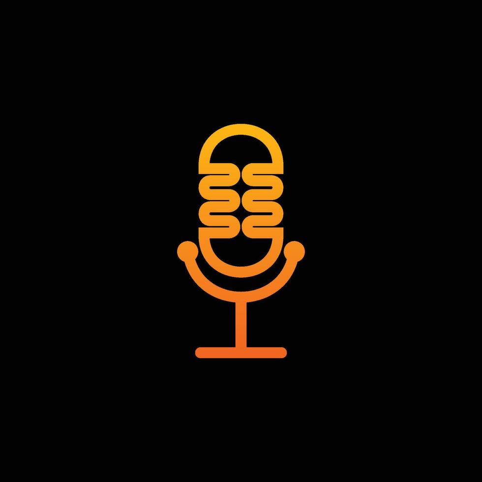 Digital Microphone Icon vector