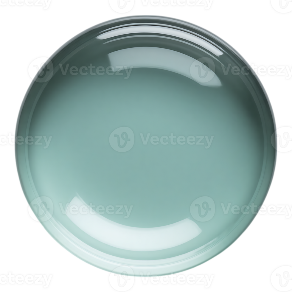 Realistic 3D Render of a Translucent Aqua Glass Sphere png