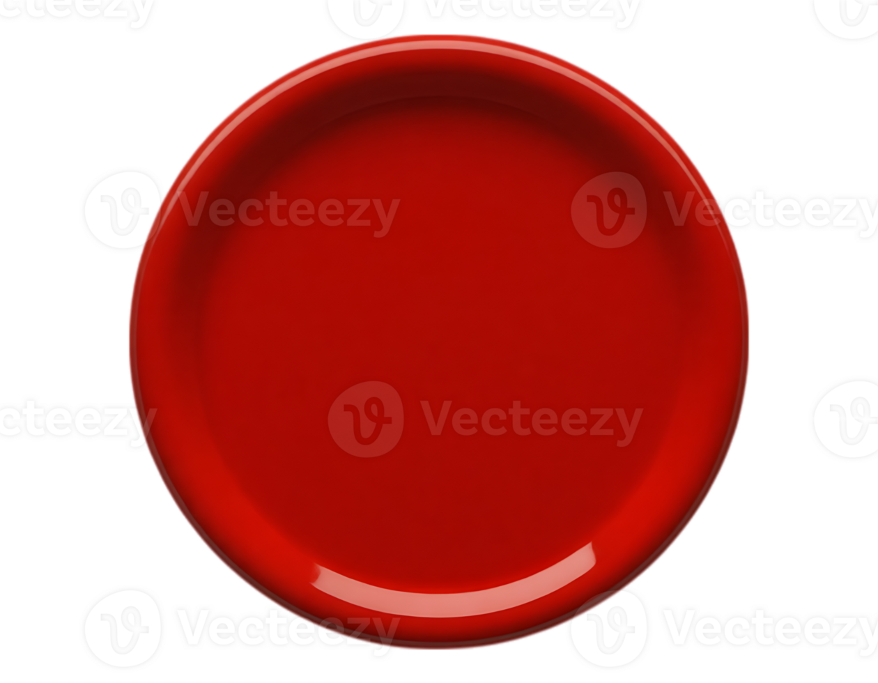 Close-up of a shiny red circular seal png
