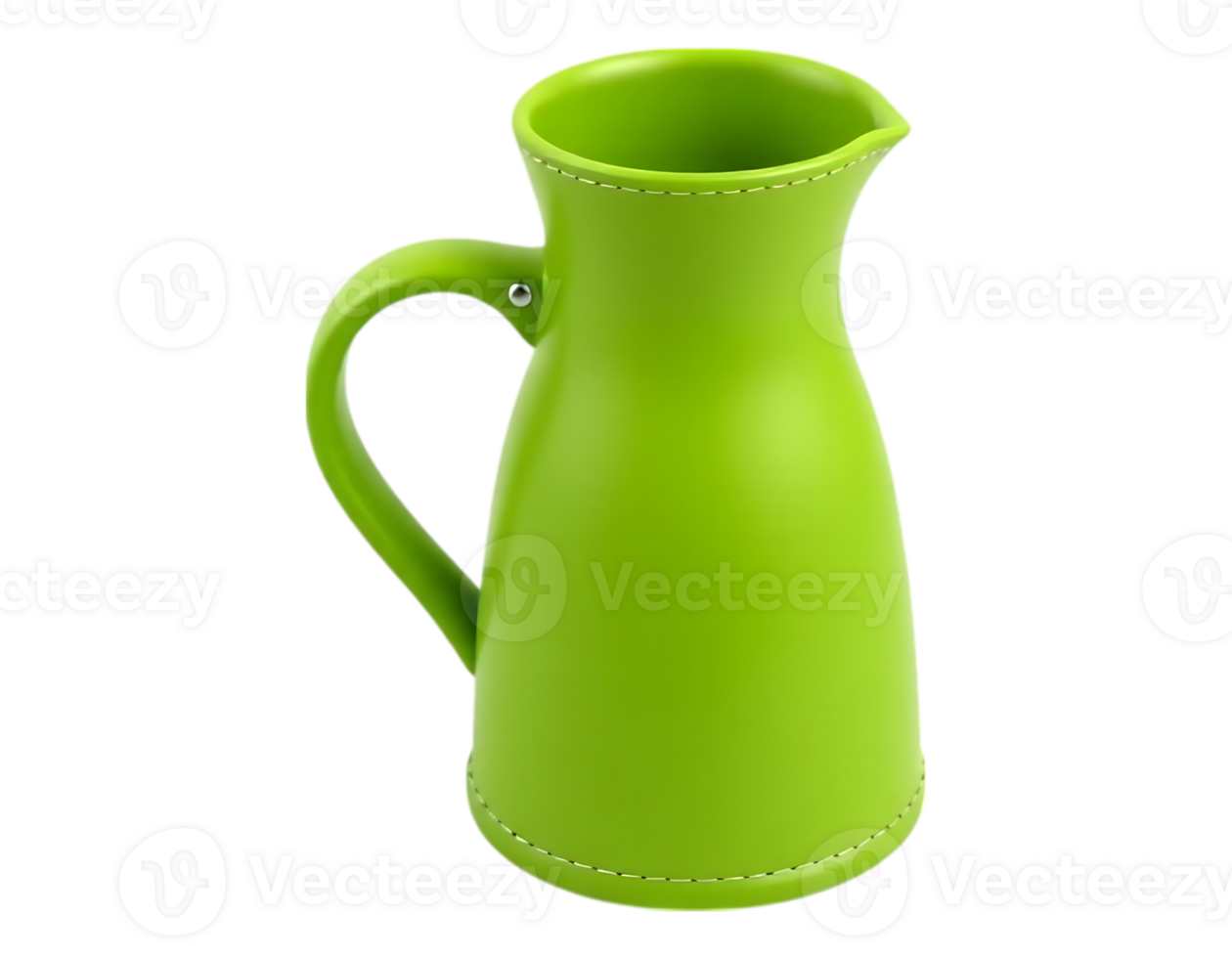 Lime Green Ceramic Pitcher with Handle png