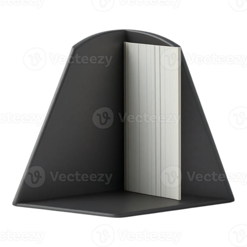 Corner Book Display Stand with Minimalist Interior png