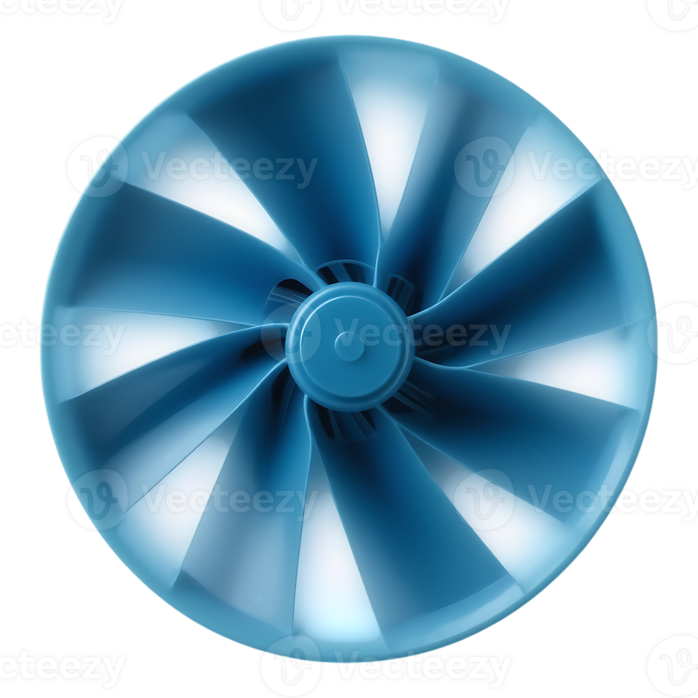 Blue Axial Fan png