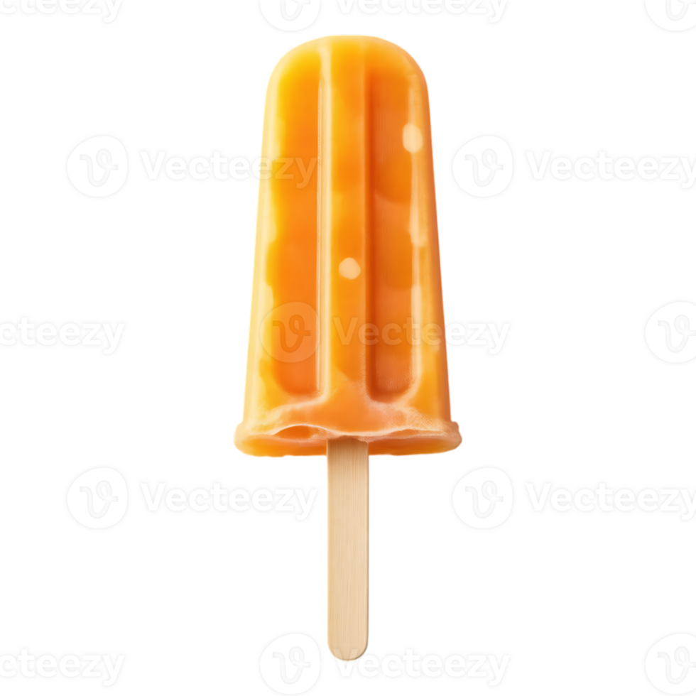 Refreshing Orange Popsicle on a Stick png