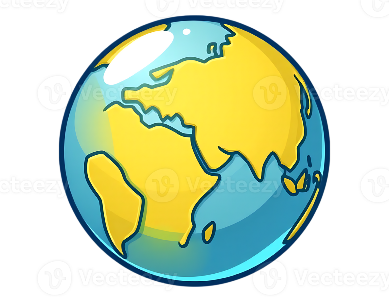 Cartoon Earth Globe png