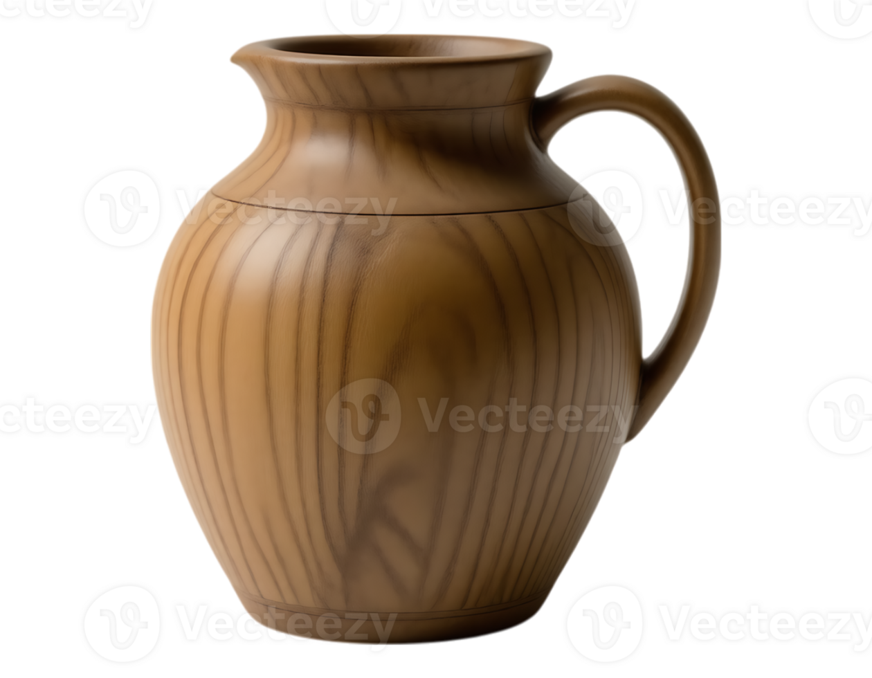 Wooden Pitcher with Handle png