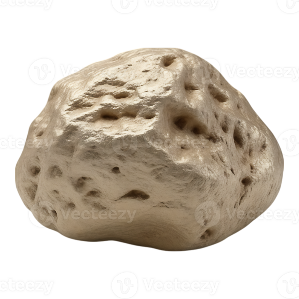 Golden Rock Formation with Surface Pits Isolated png