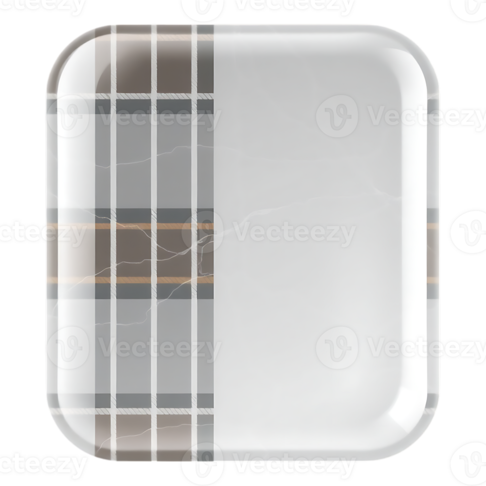 Glossy, Rounded Icon with Plaid Detail png