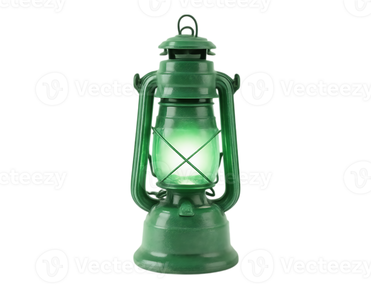 Green Lantern with Glowing Light png