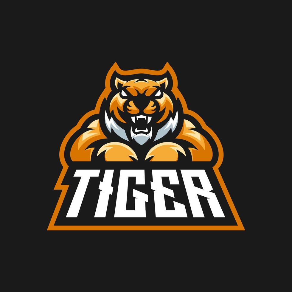Tiger logo design illustration vector