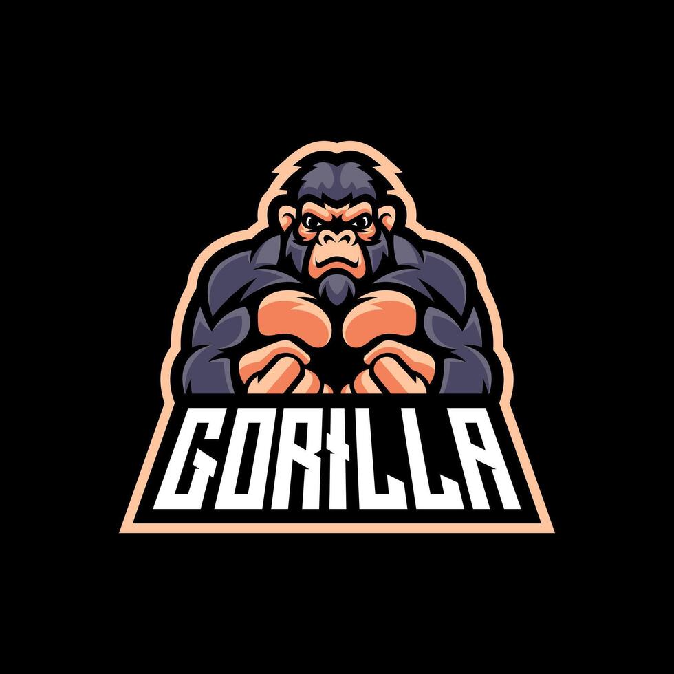 Gorilla logo design illustration vector