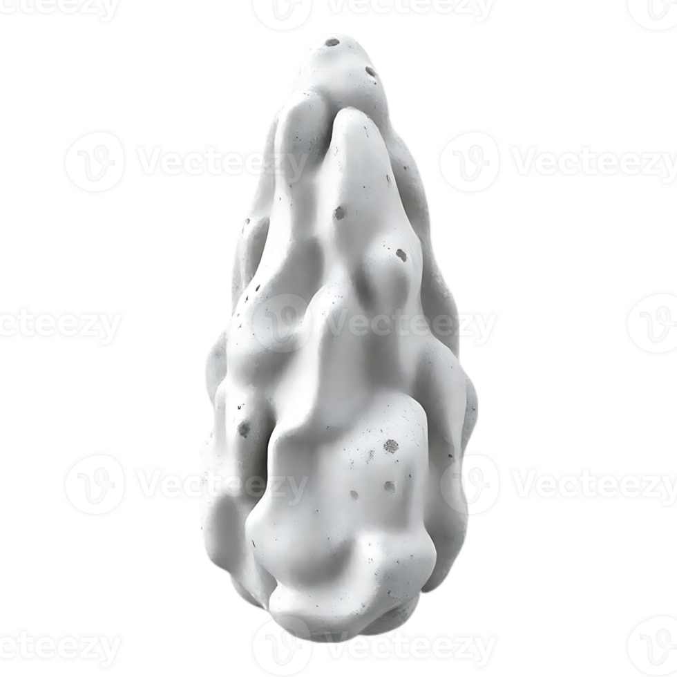 3D Render of a White Foam Blob png