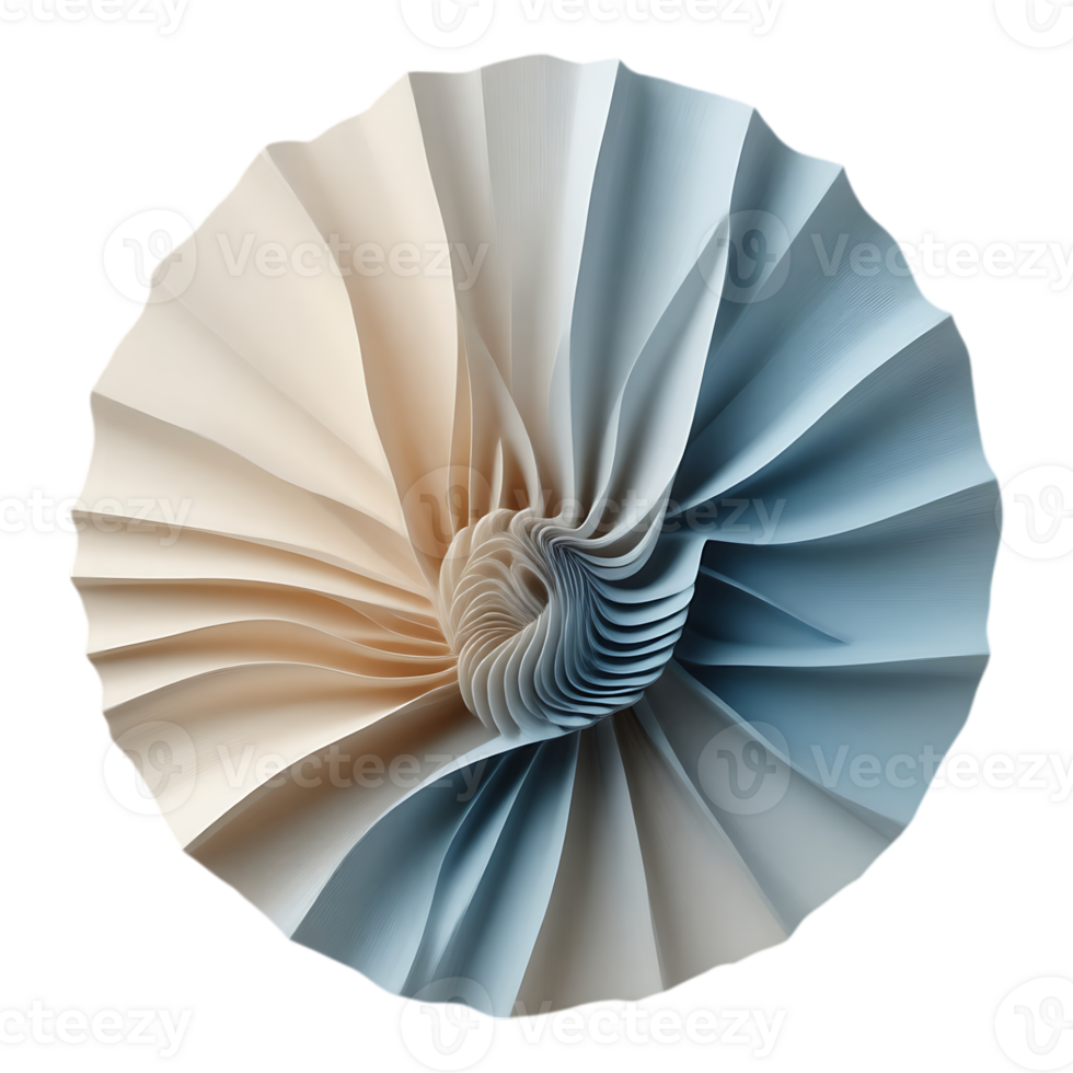 Abstract 3D Paper Sculpture with Pastel Tones png