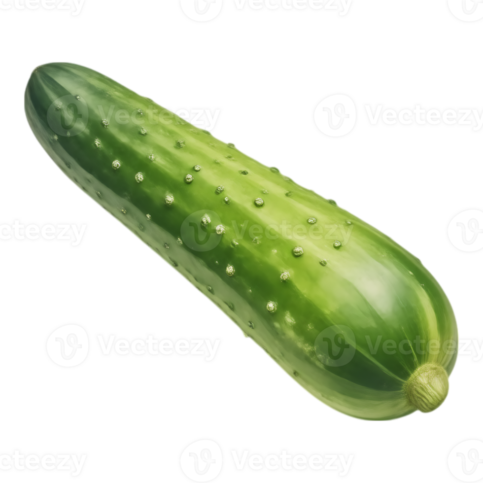 Fresh Green Cucumber Isolated on Transparent Background png
