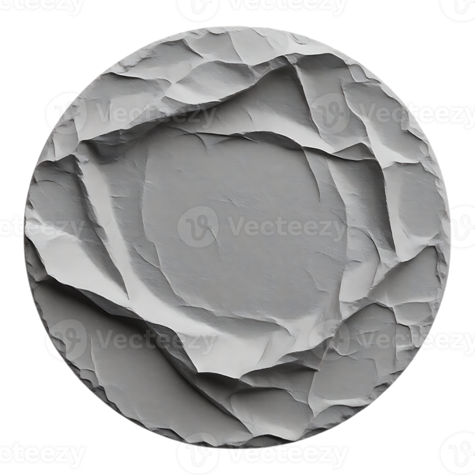 Circular Stone Relief Texture with Cracks png