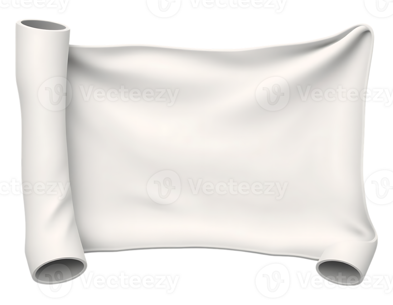 White scroll banner with space for text png