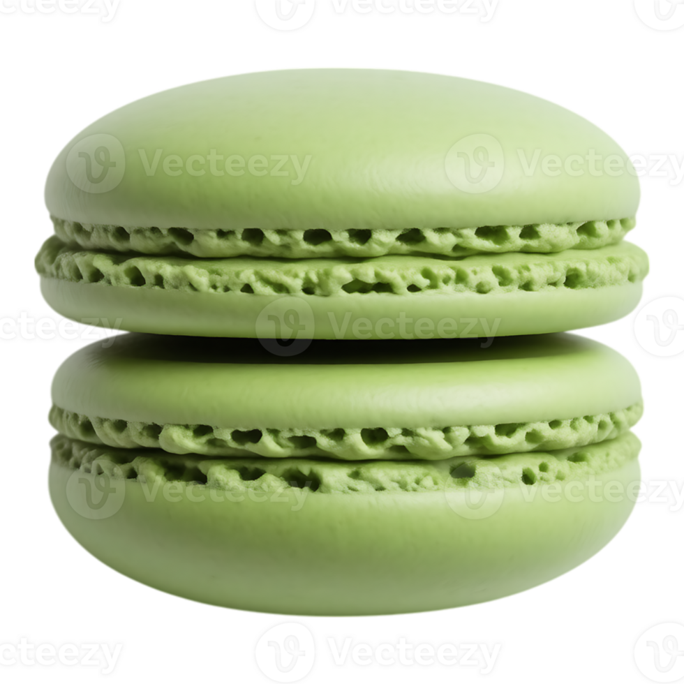Green Matcha Macarons Stacked, Isolated png