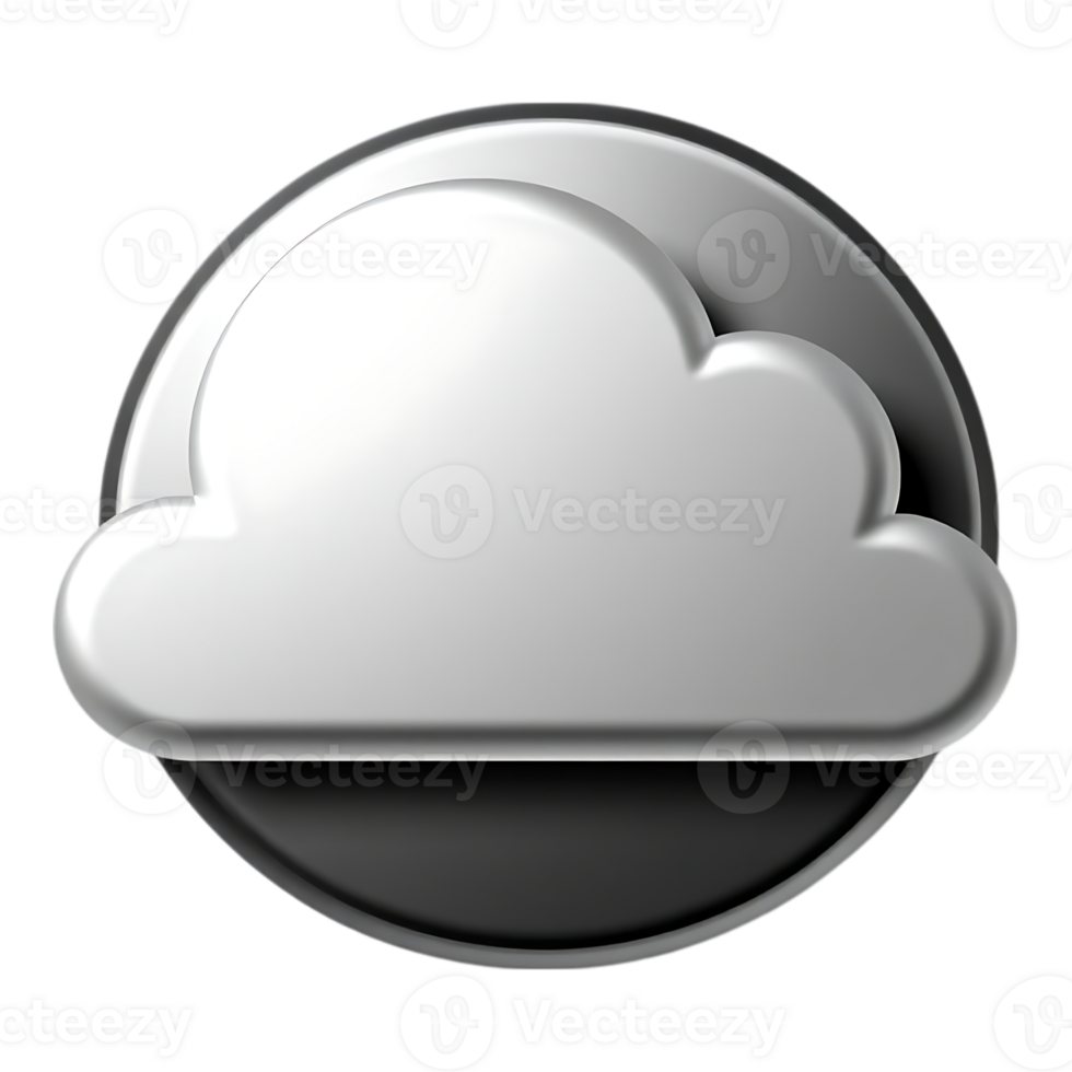 Cloud Icon in 3D Style png