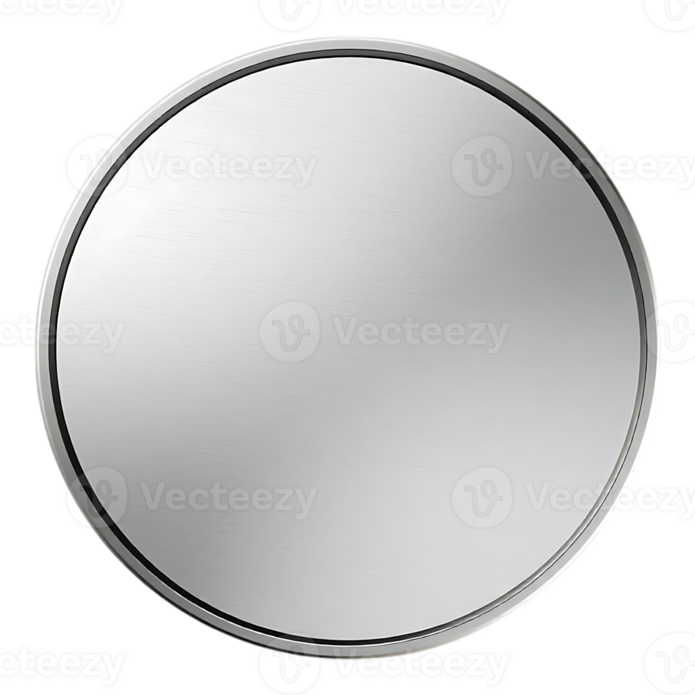Circular metallic element on transparent background png
