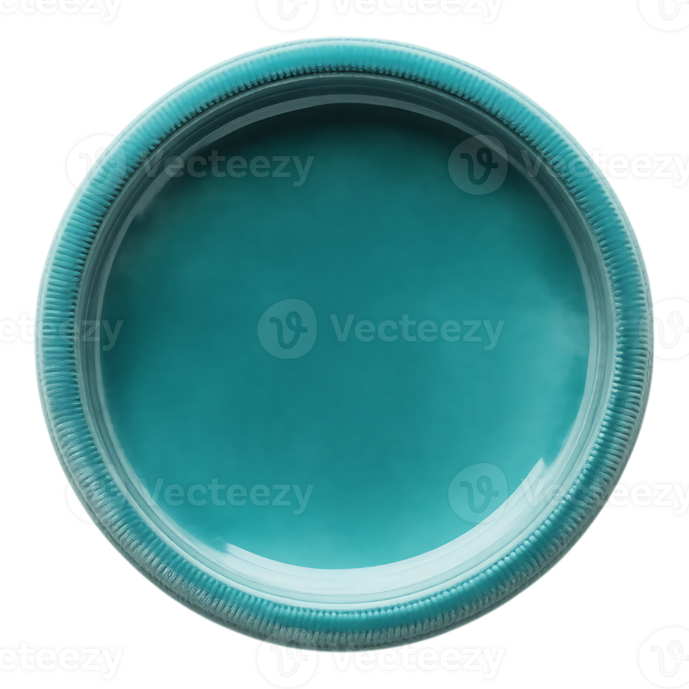 Turquoise Plate with Textured Rim png