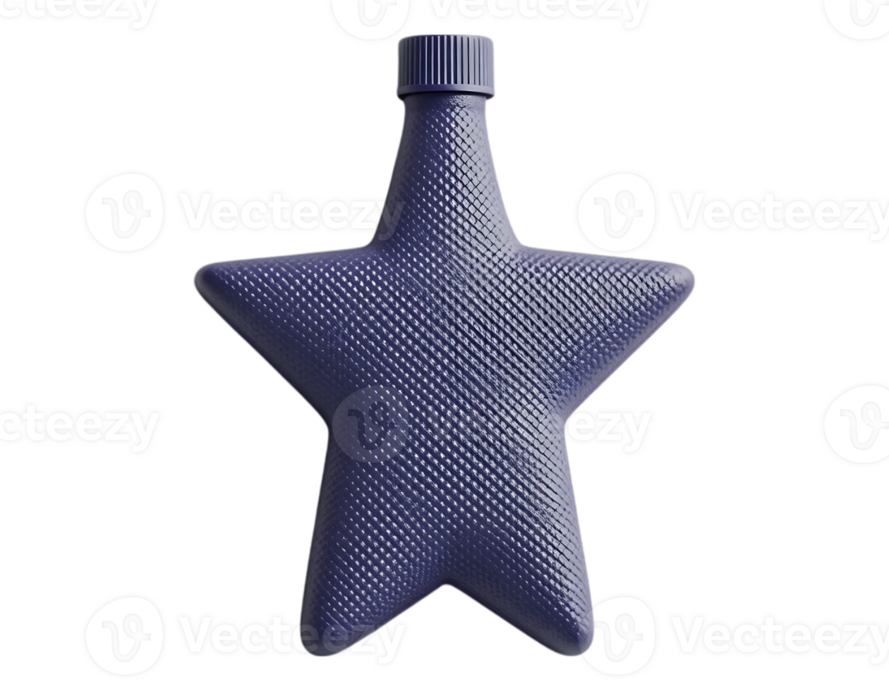 Star-shaped Bottle with Textured Surface png