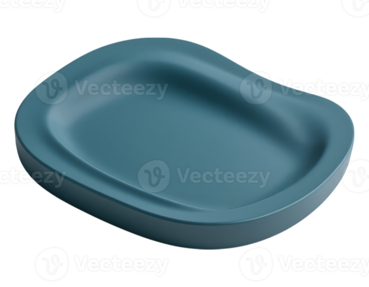 Teal Soap Dish with Unique Shape png