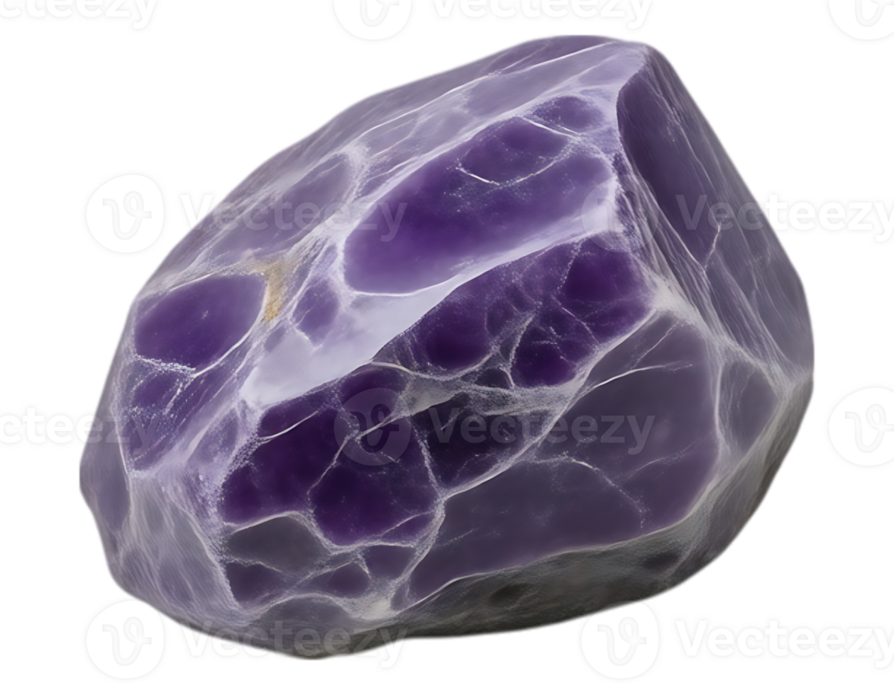 Amethyst Crystal Gemstone with Transparent Background png