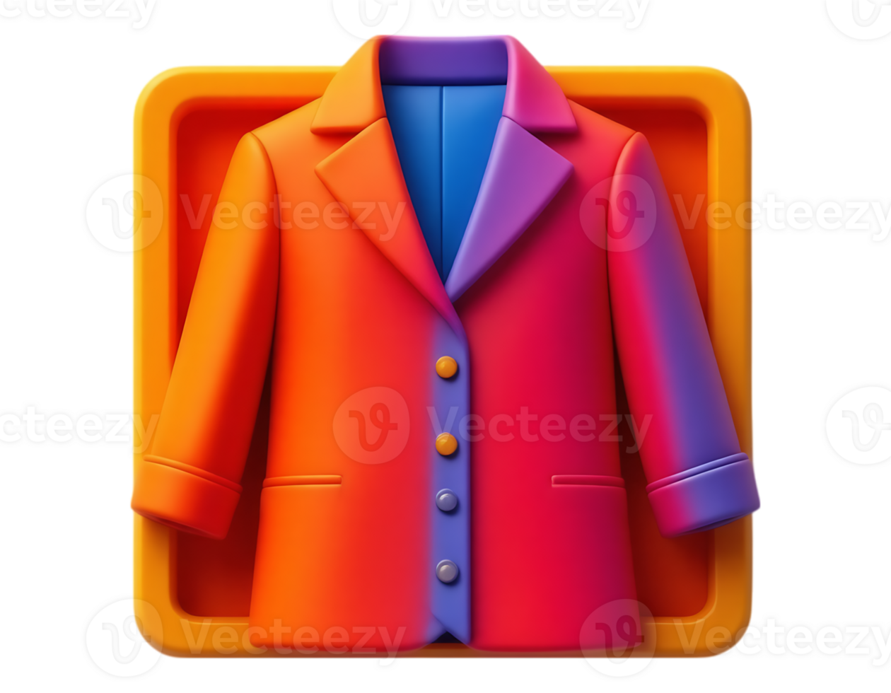 3D Rendered Gradient Blazer Icon png