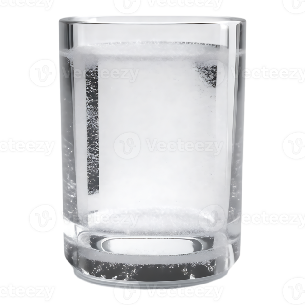 Glass of Water with Bubbles and Transparency png