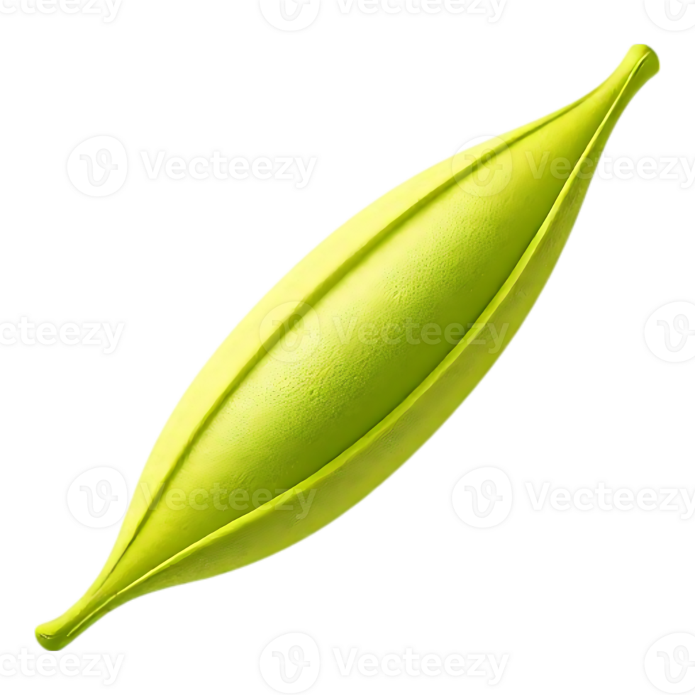 Vibrant Green Pod Isolated with Transparent Background png