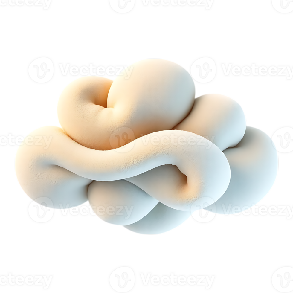 Abstract 3D Cloud in Pastel Colors png