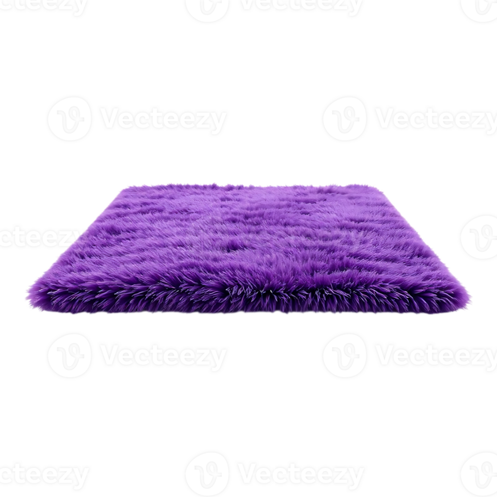 Fluffy Purple Rug - Soft Texture for Home Decor png
