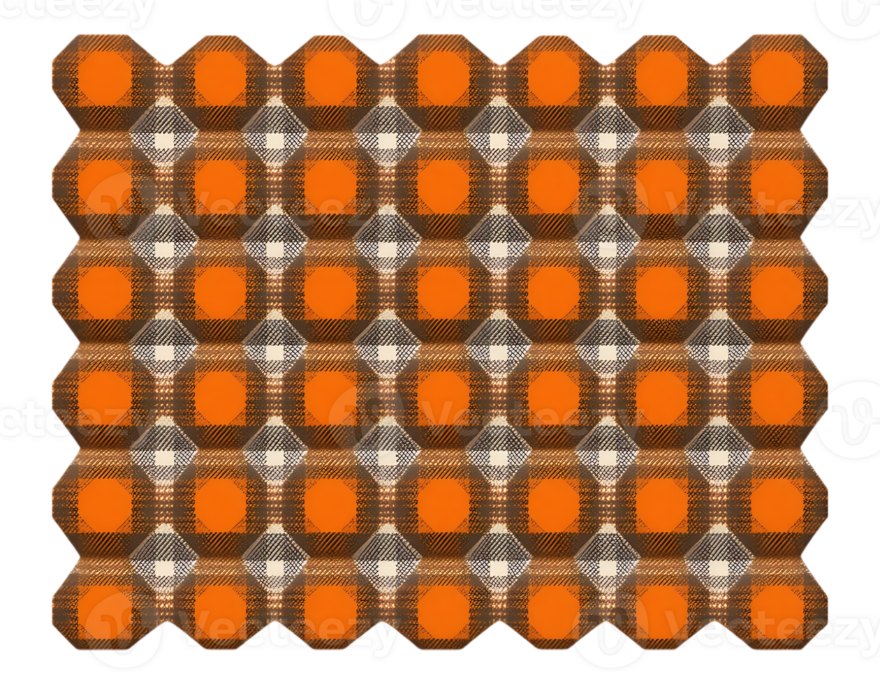 Egg Carton Array with Plaid Design png