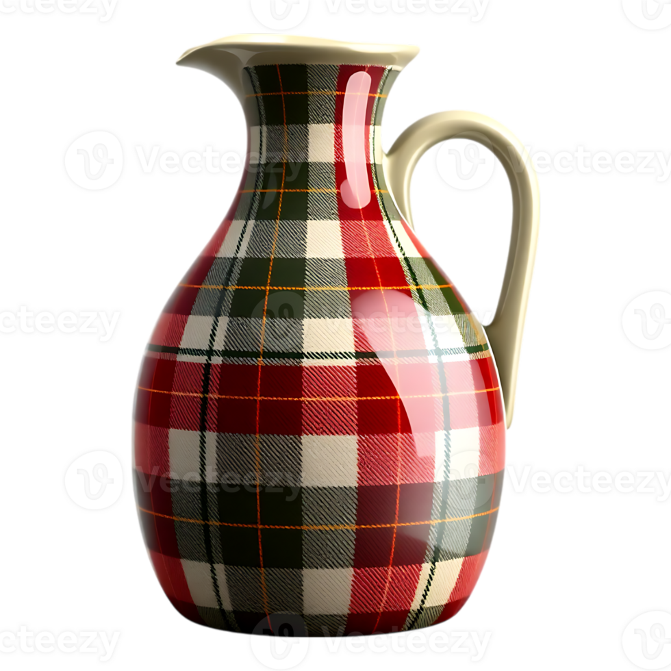 Plaid Pitcher with Handle png