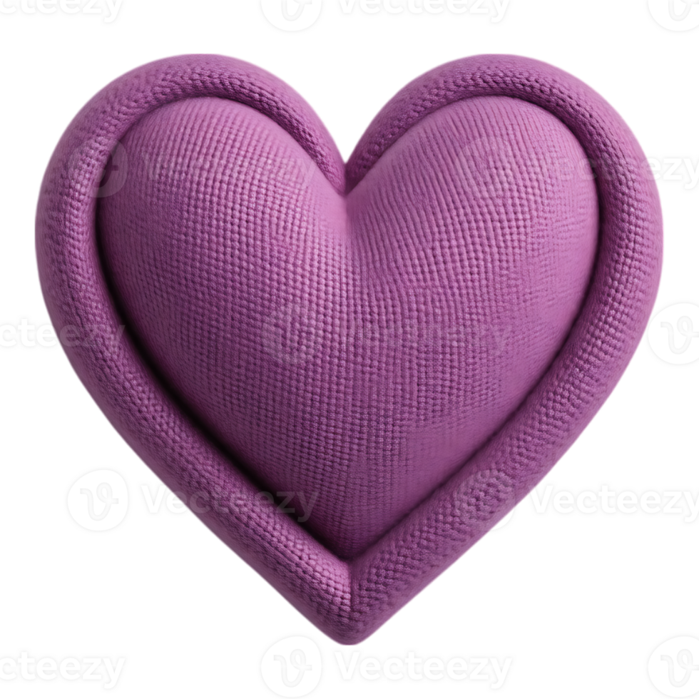 Textured 3D Heart-Shaped Pillow png