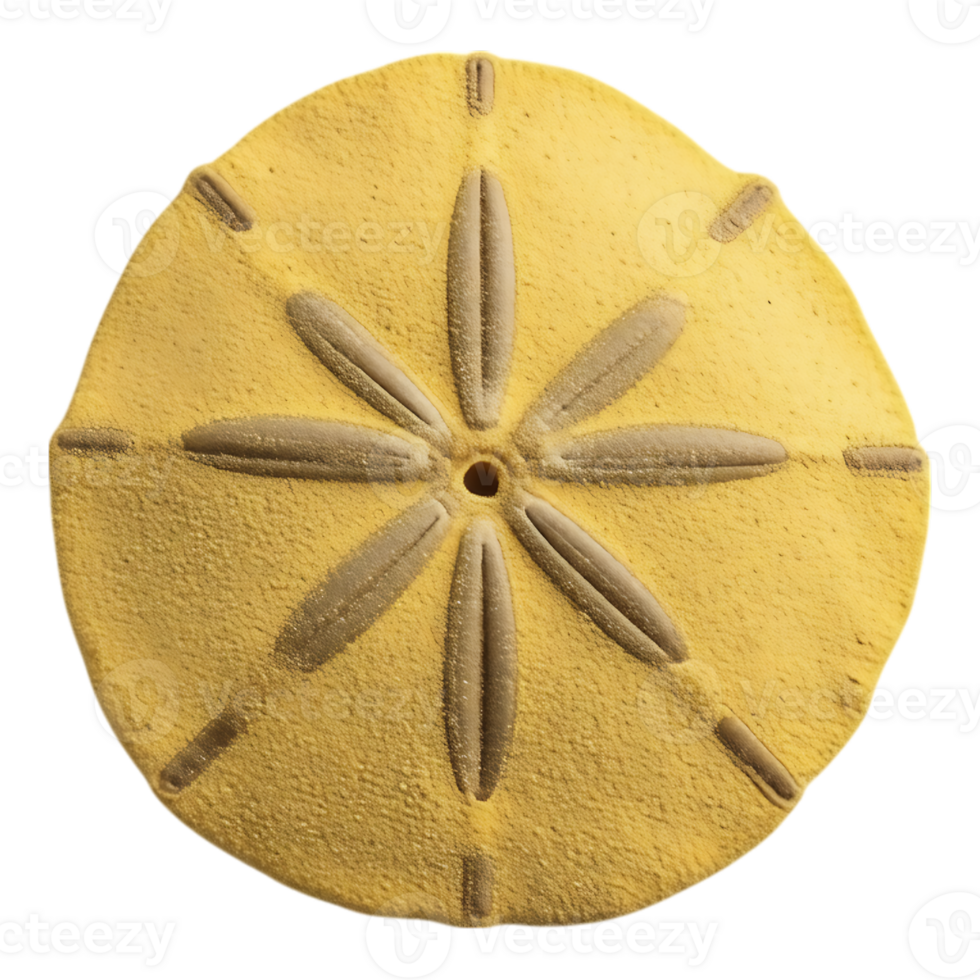 Close-up of a Sand Dollar Shell Isolated on Transparent Background png