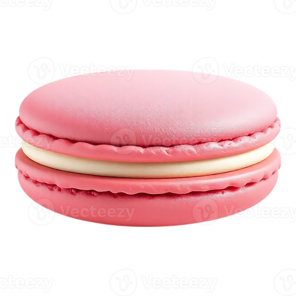 Pink Macaron Delicious French Pastry with Cream Filling png
