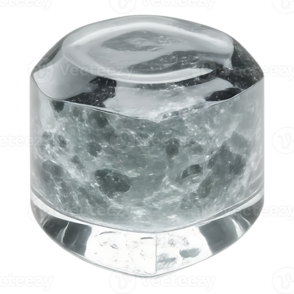 Ice cube with abstract design png