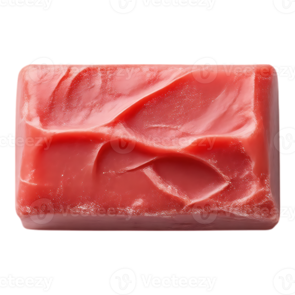 Red Soap Bar with Textured Surface png