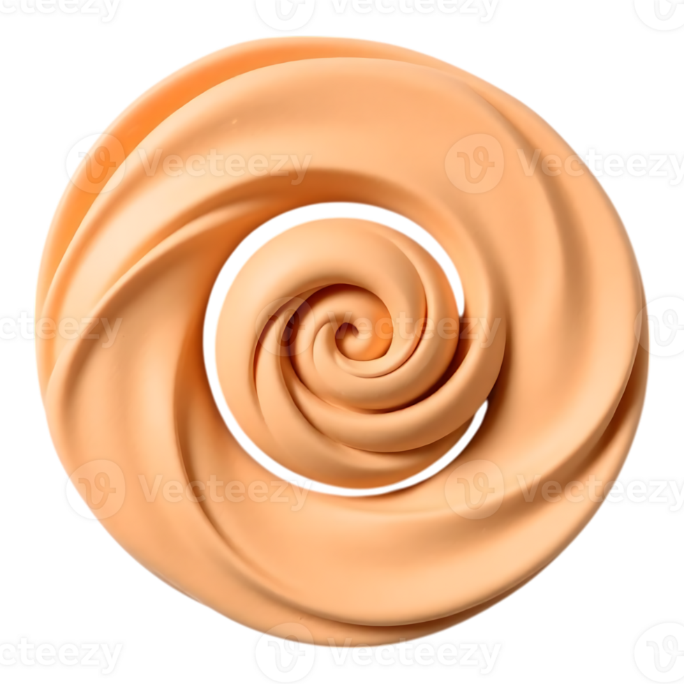 Swirl of Creamy Peach-Colored Substance png