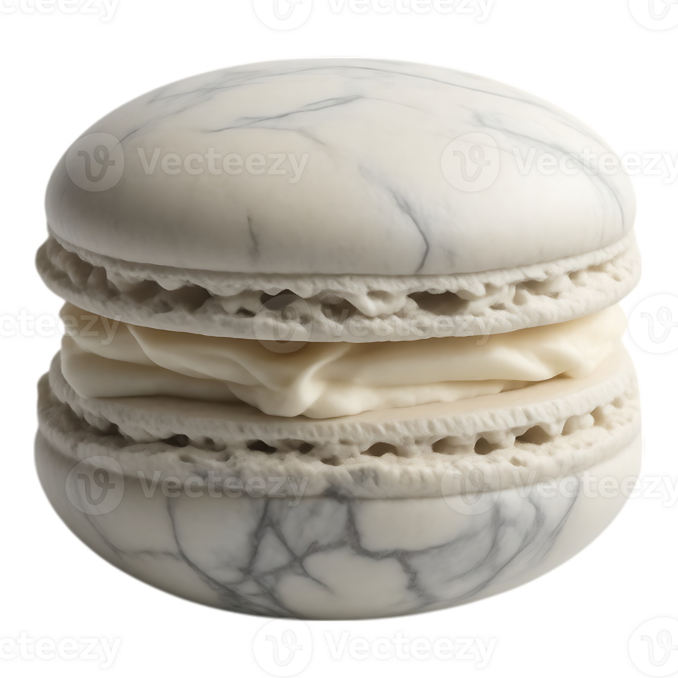 Marble Macaron Exquisite Dessert Sculpture with Cream Filling png