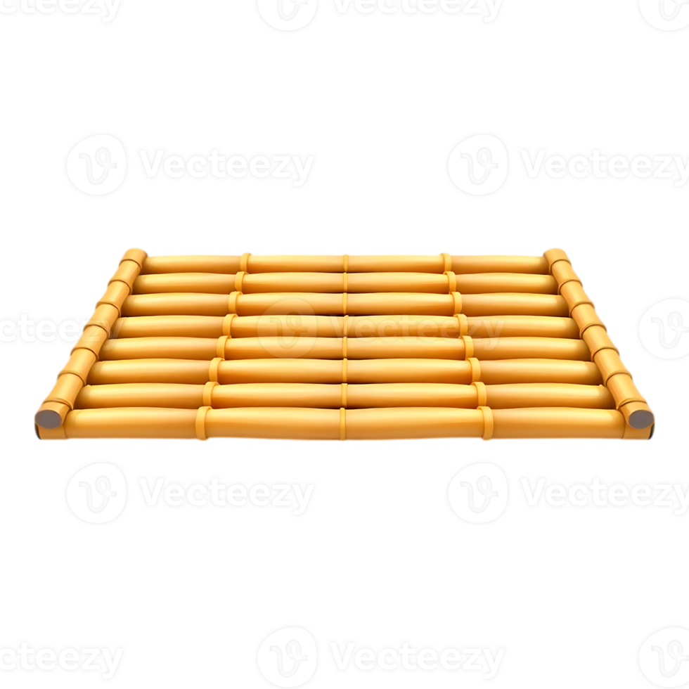 Bamboo raft illustration png